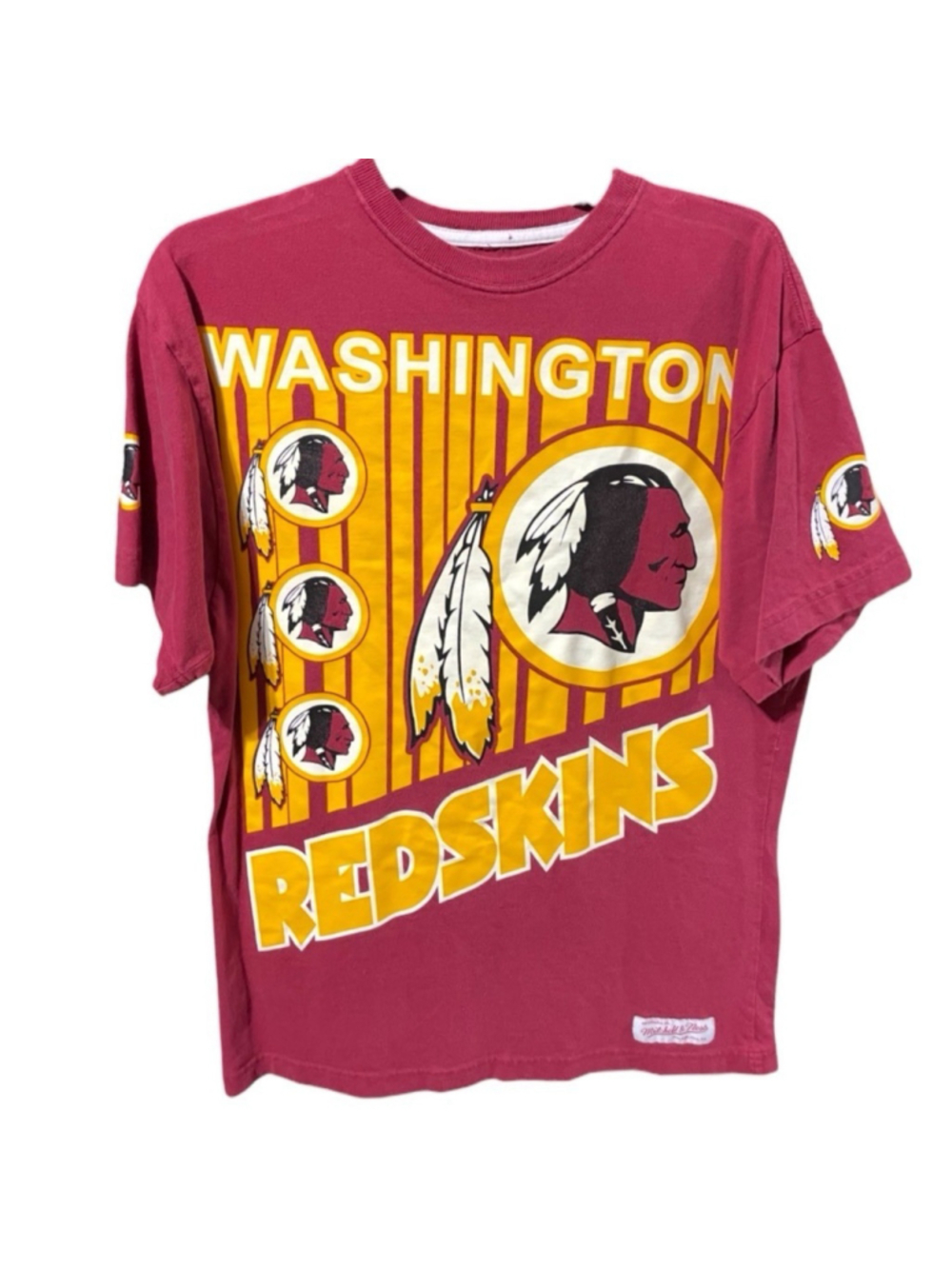Mitchell & Ness Mens Large Washington Redskins T Shirt Vintage Collection HTF - Picture 1 of 13